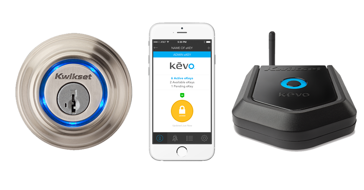 Kevo Plus Connected Hub Lock & Unlock Smart Lock from Anywhere with Smartphone 